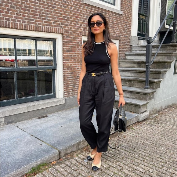 GORGEOUS MANGO NWT Knitted Top w Contrast Details - Picture 4 of 16